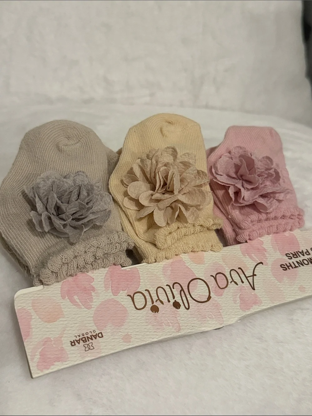 Ava Olivia NWT 6 pk Baby Girl Flower Bow Socks Boutique Booties NEW!